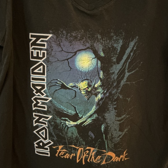 Iron Maiden Black Fear of the Dark Graphic T-Shirt tee - Picture 3 of 4